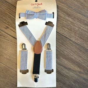 0015 nwt 0+ bow tie and suspenders